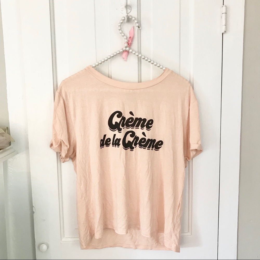 baby pink creme de le creme shirt